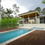 Pool and spa with decking natural
